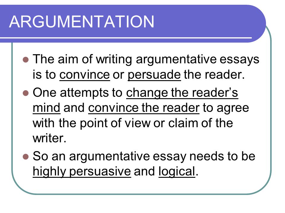 Persuasive essay point of view