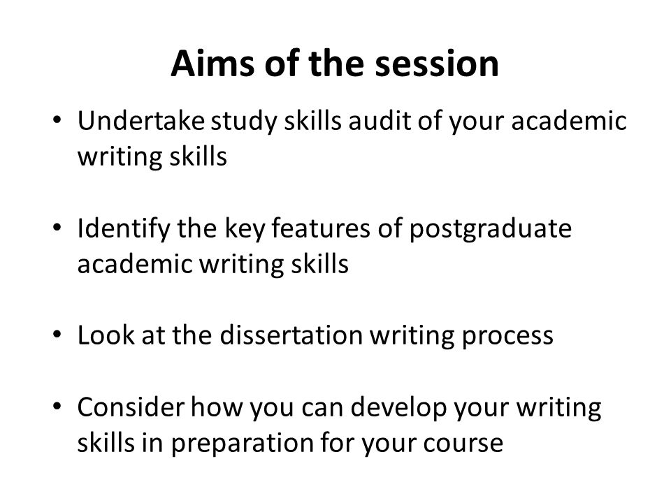 Academic Writing Skills Dissertation