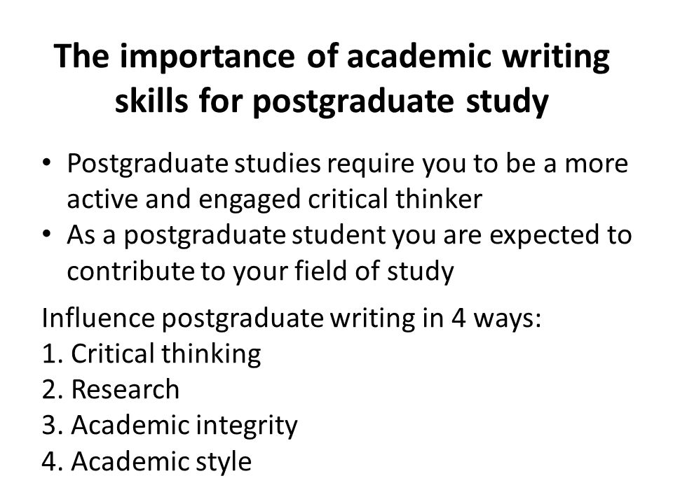 Study academic writing online