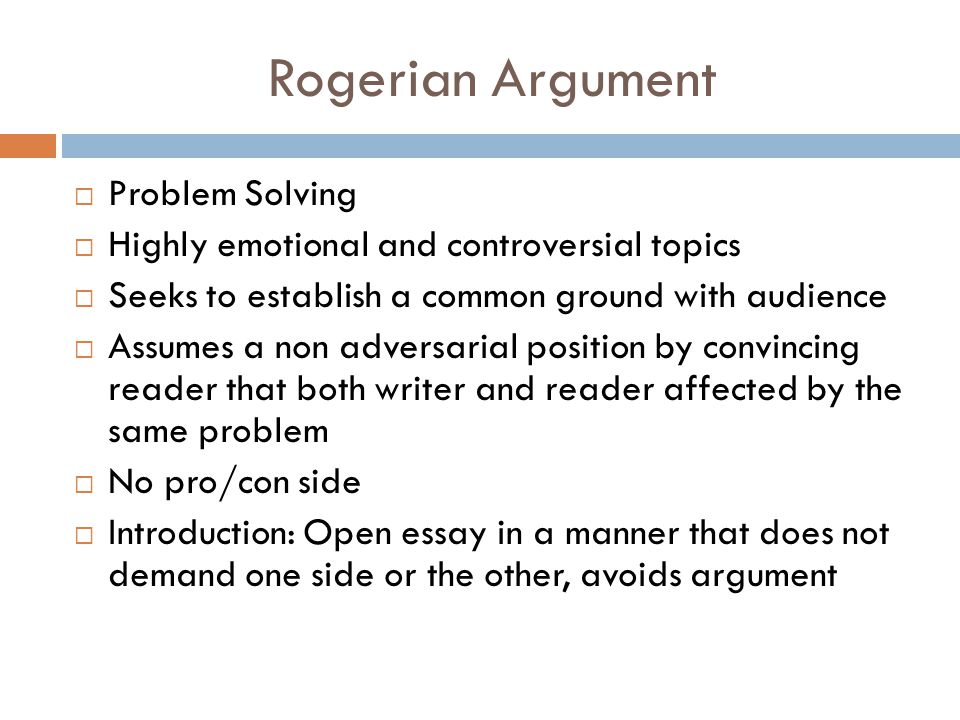 Rogerian essay outline