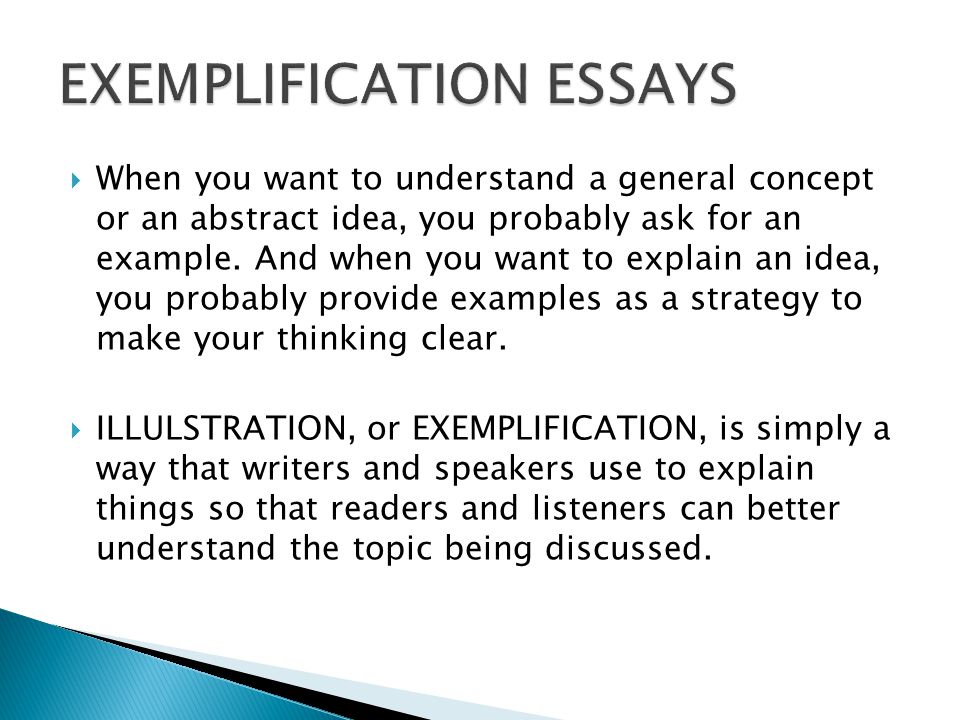 Topics for Exemplification Essays