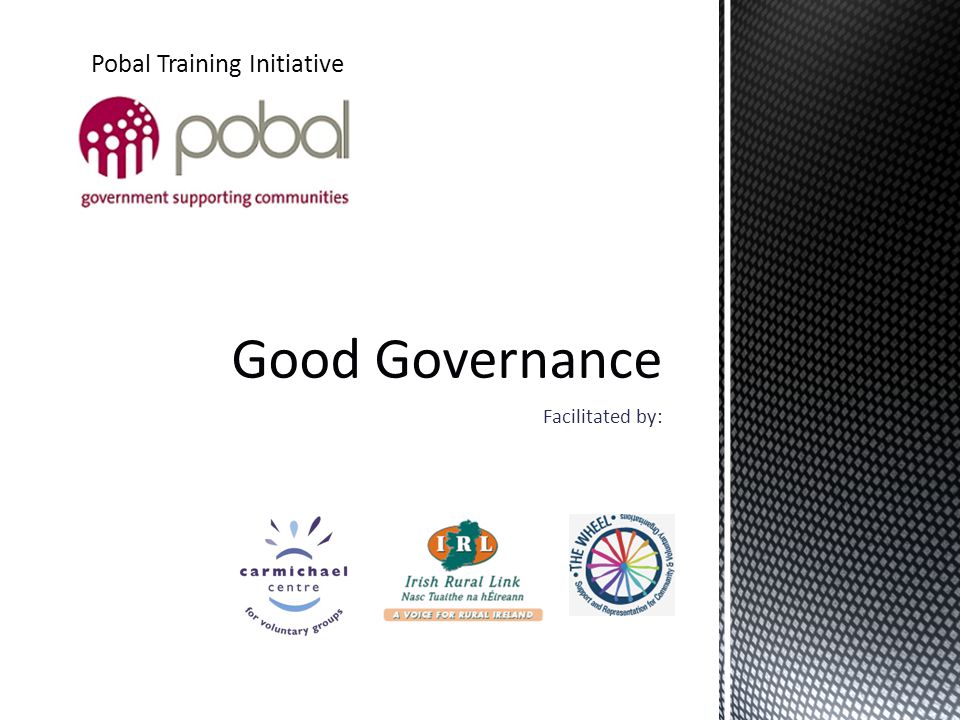 Facilitated by: Pobal Training Initiative