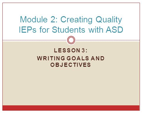 How to write measureable objectives