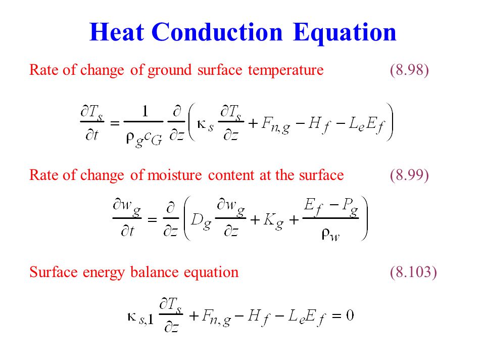 Heat Equation Related Keywords Suggestions Long Heat Conduction Equation Surface Energy Balance 8 103 Rate