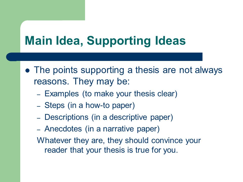 thesis statement supporting points thesis statement supporting points