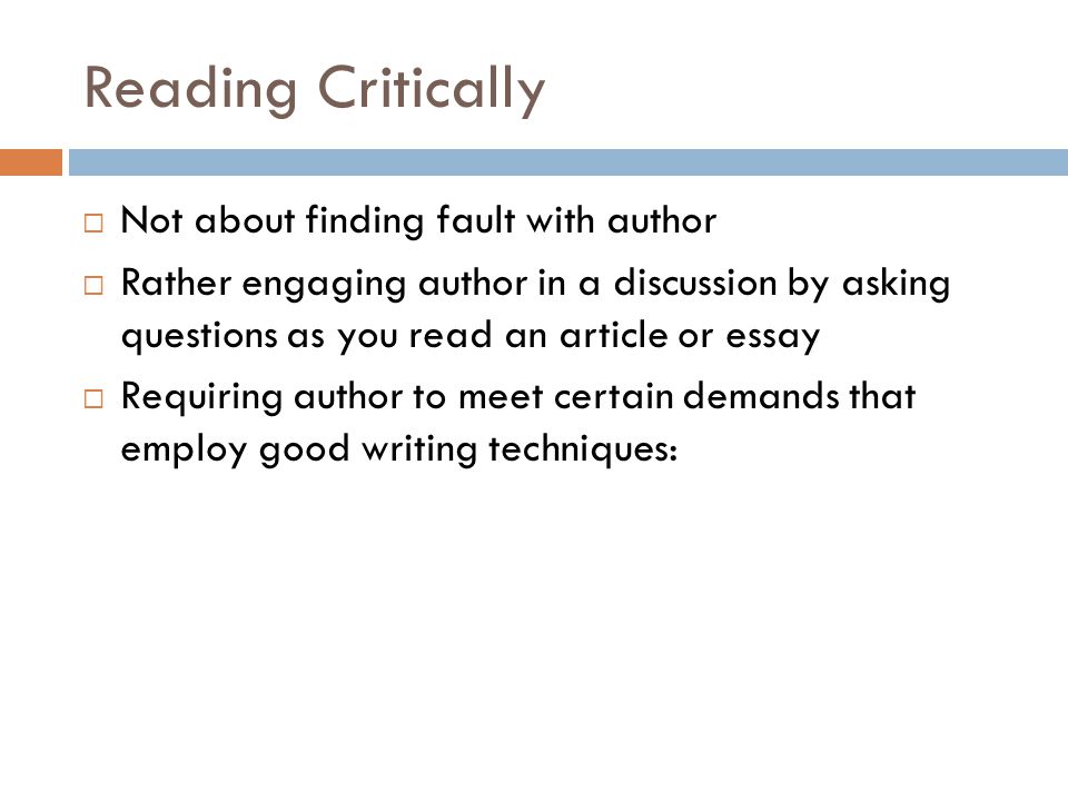 Essay Reading