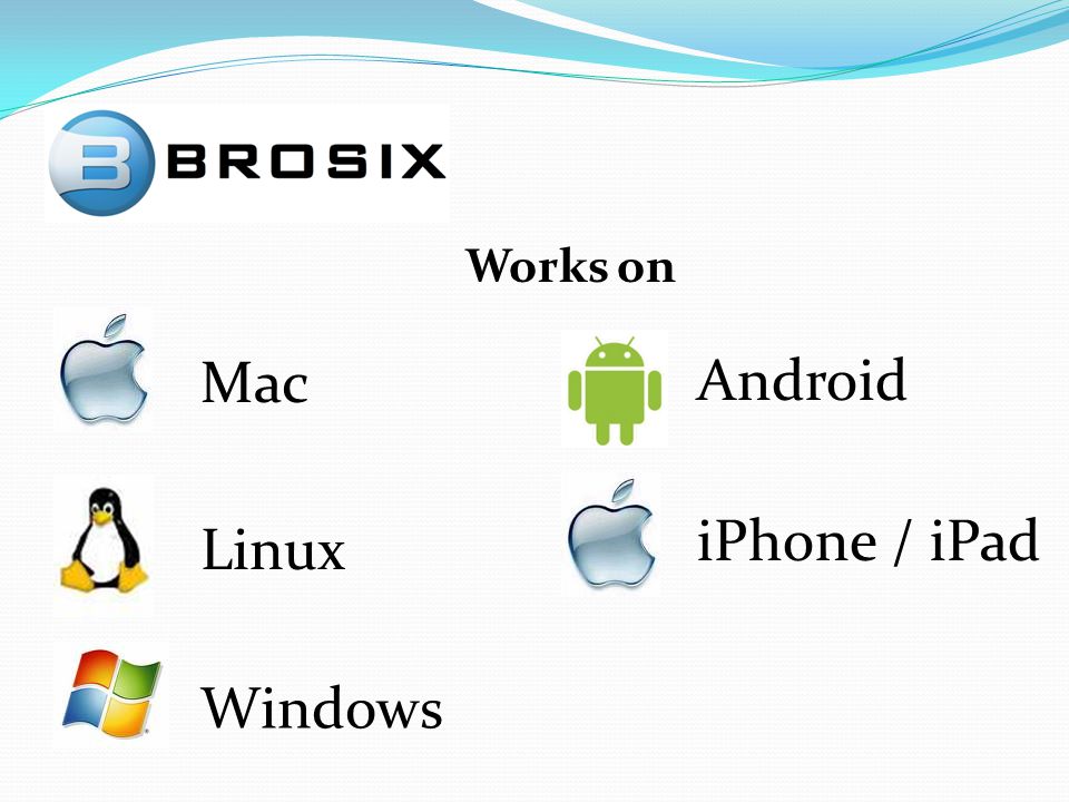 Works on Mac Linux Windows Android iPhone / iPad