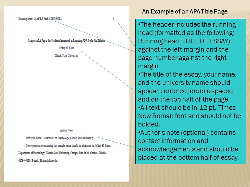 apa format running head