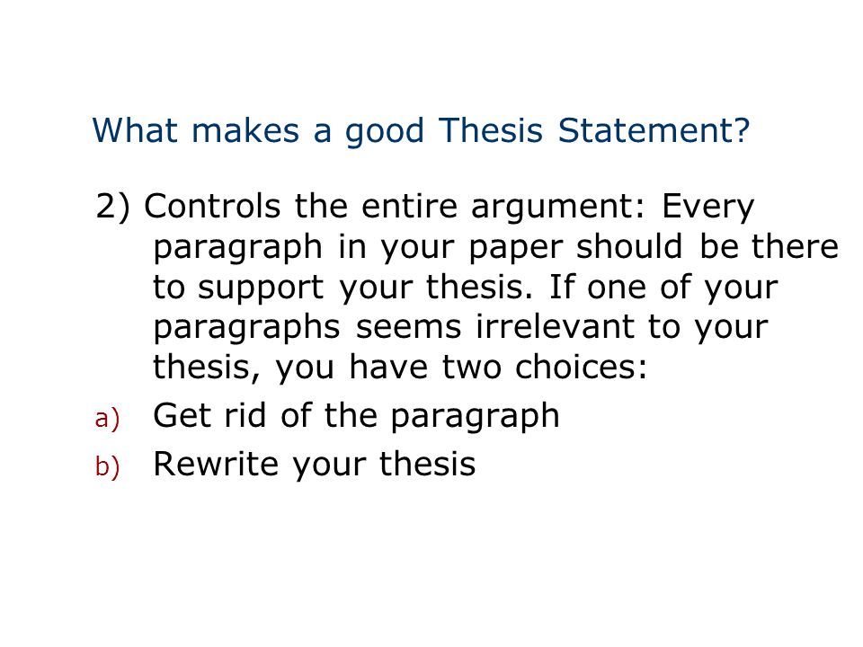 Creating an Argument: Thesis vs Purpose Statements