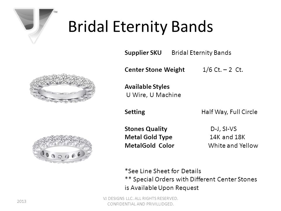 Bridal Eternity Bands VJ DESIGNS LLC. ALL RIGHTS RESERVED.