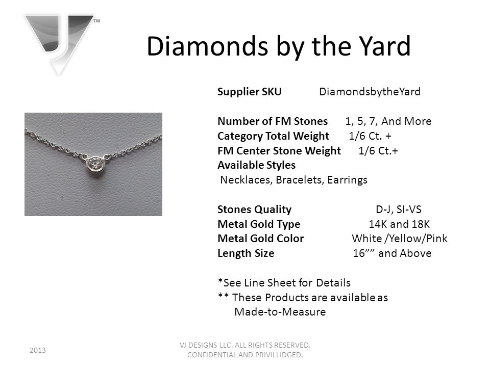 Diamonds by the Yard 2013 VJ DESIGNS LLC. ALL RIGHTS RESERVED.
