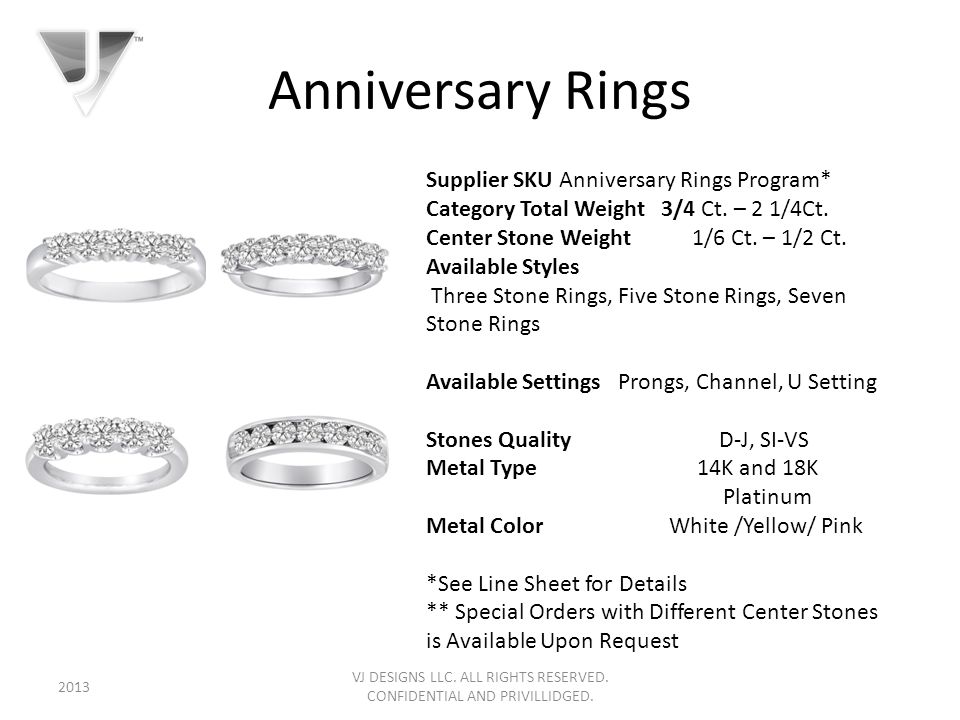 Anniversary Rings VJ DESIGNS LLC. ALL RIGHTS RESERVED.