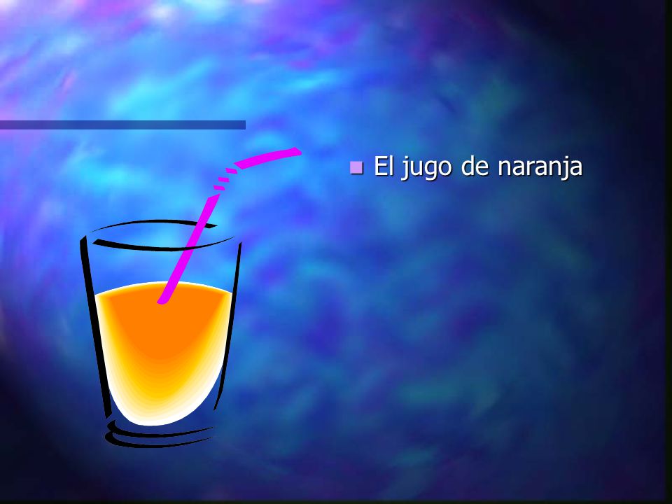 El jugo de naranja