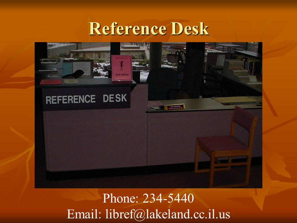 Reference Desk Phone: