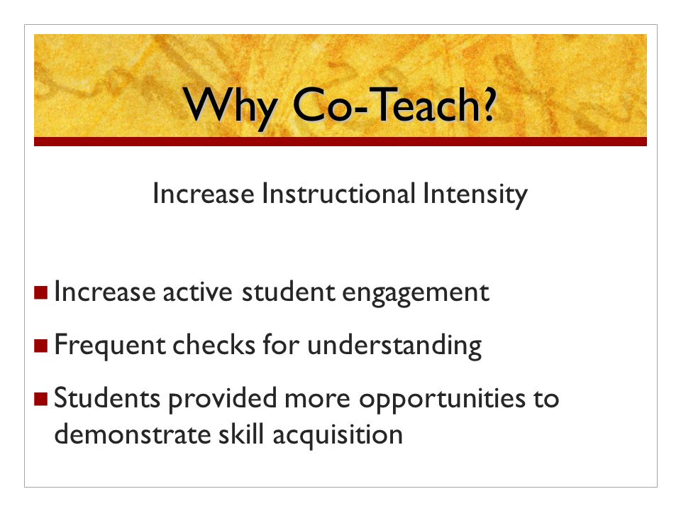 Why Co-Teach.