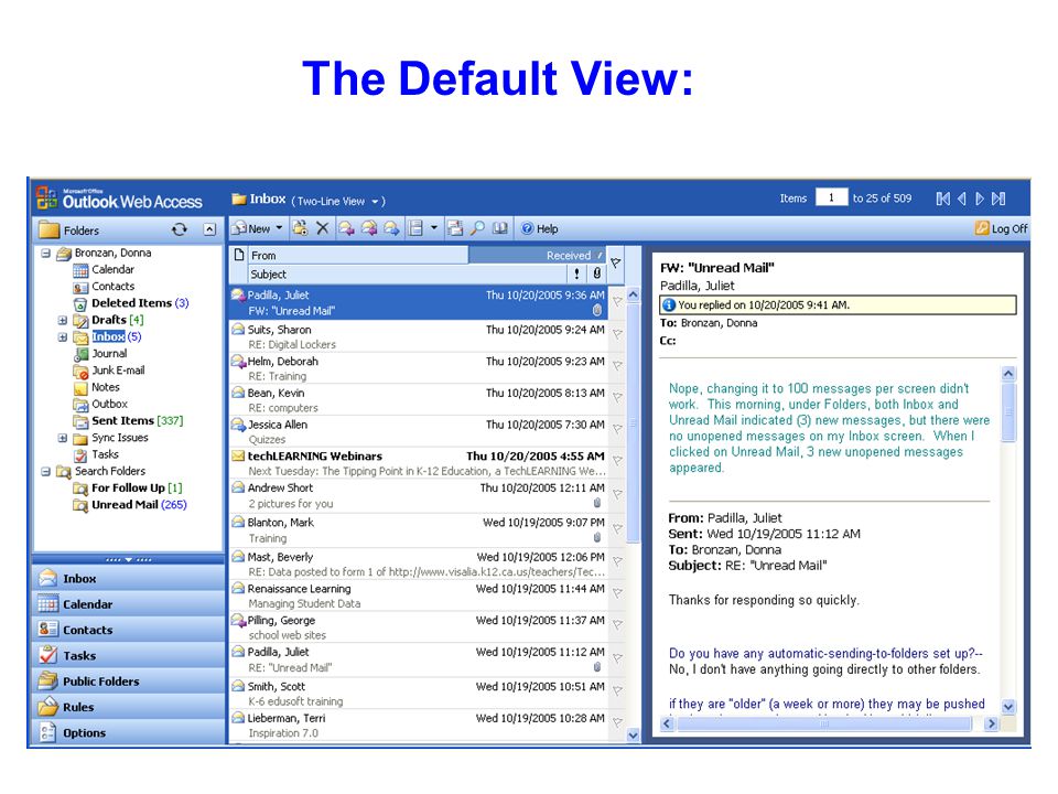 The Default View:
