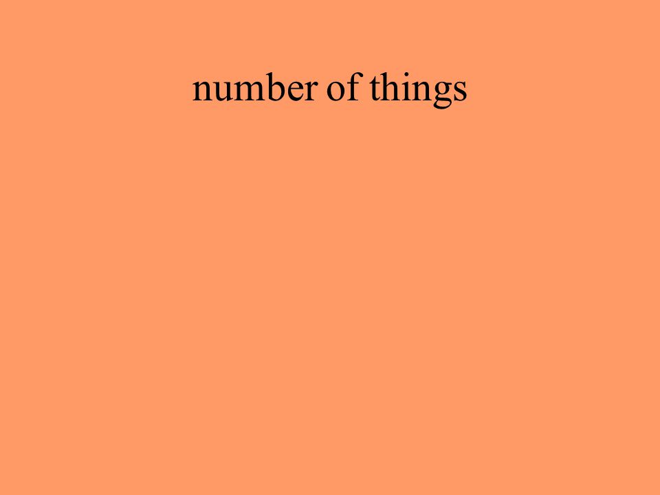 number of things