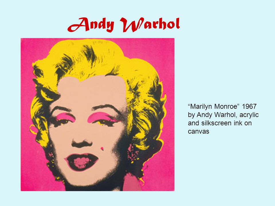 Andy Warhol Marilyn Monroe 1967 by Andy Warhol, acrylic and silkscreen ink on canvas