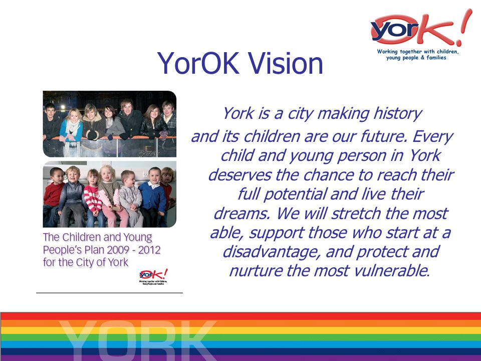 YorOK Vision York is a city making history and its children are our future.