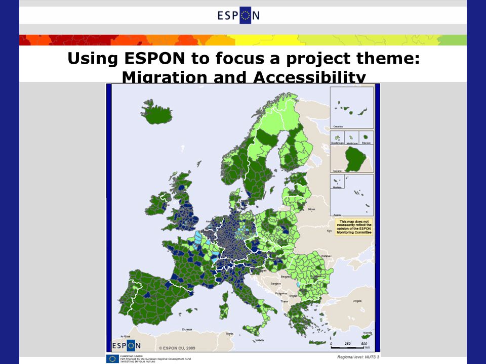 Using ESPON to focus a project theme: Migration and Accessibility