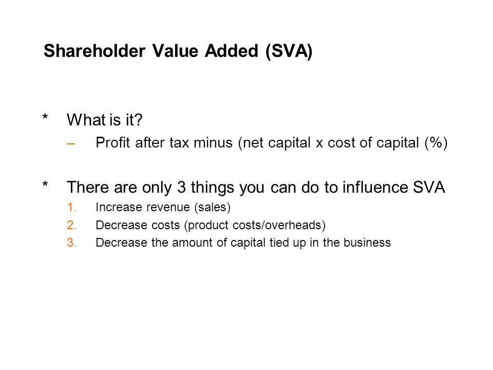 shareholder value added shareholder value added