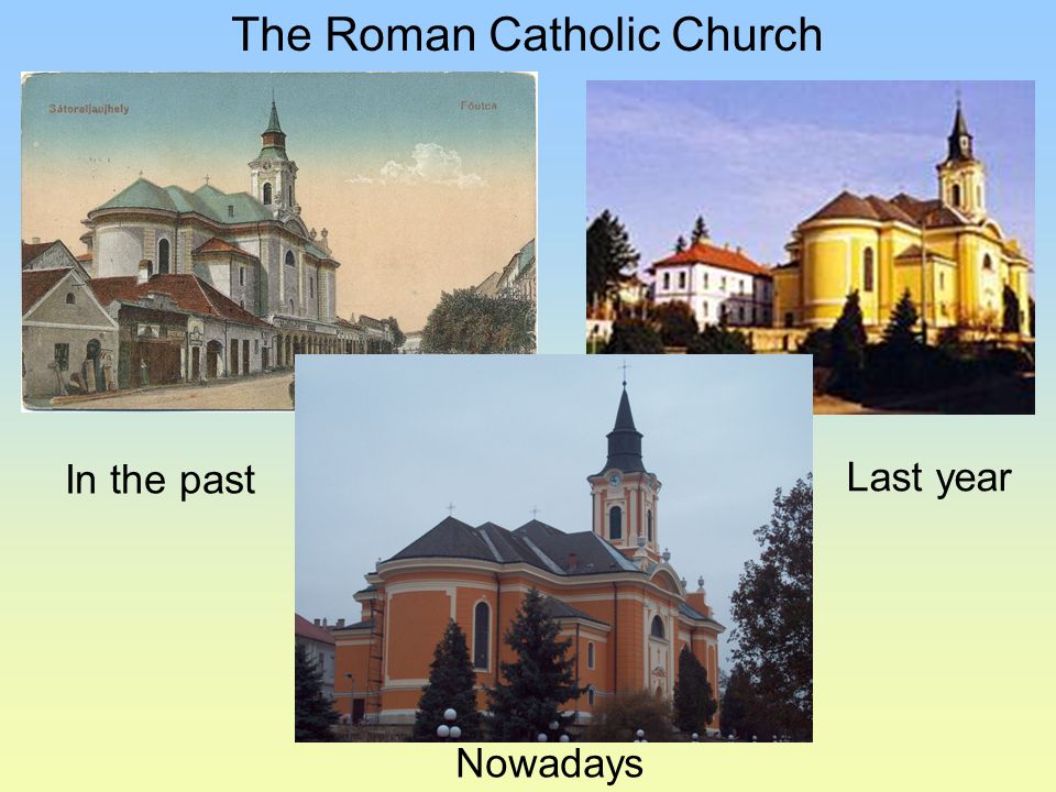 The Roman Catholic Church In the past Last year Nowadays