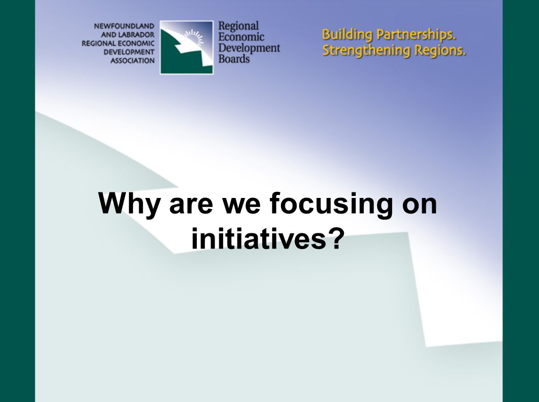 Why are we focusing on initiatives