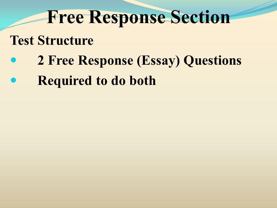 Stimulus response essay structure