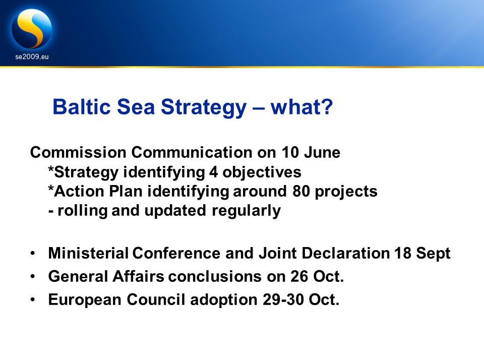Baltic Sea Strategy – what.