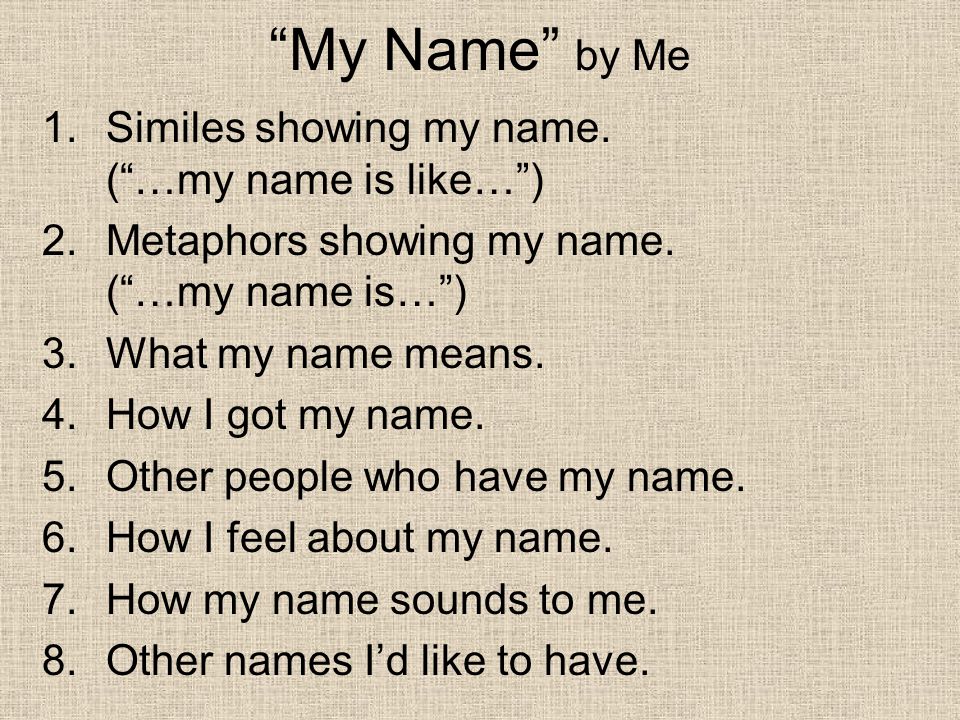 How To Write An Essay About My Name