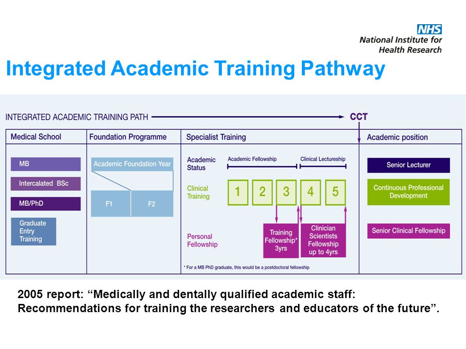 Integrated Academic Training Pathway 2005 report: Medically and dentally qualified academic staff: Recommendations for training the researchers and educators of the future .