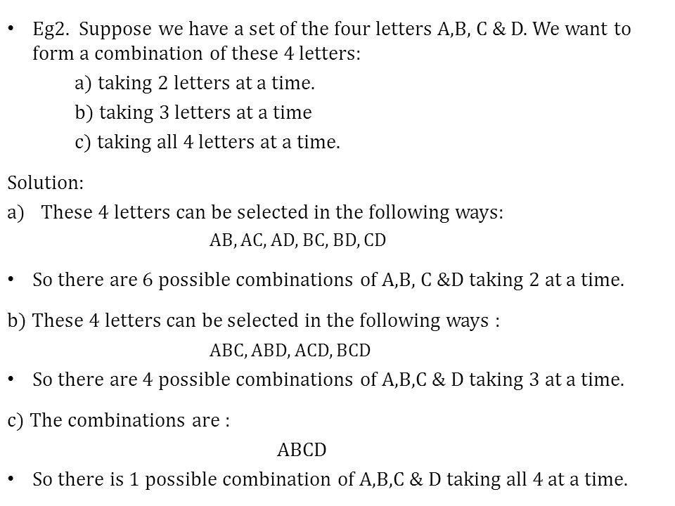 quantitative methods session permutation combination pranjoy possible letter combinations