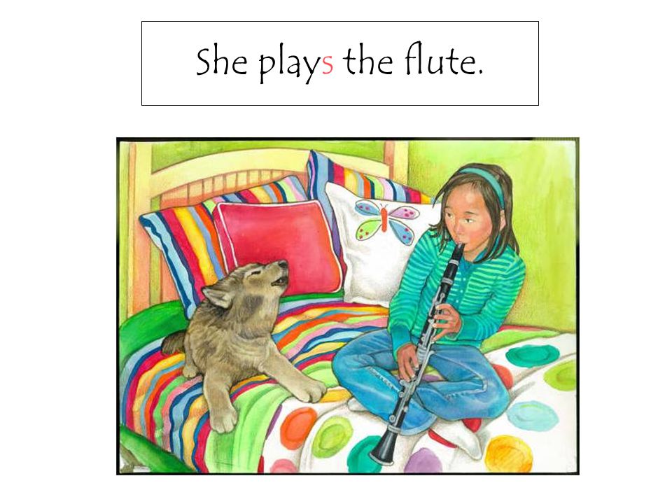 She plays the flute.