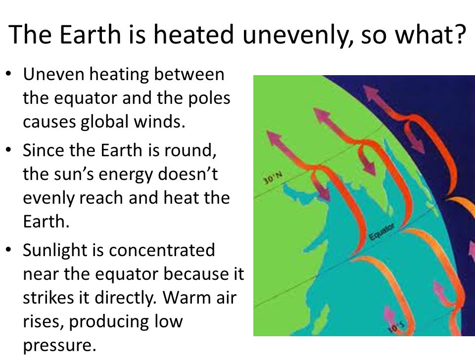 What causes global winds?