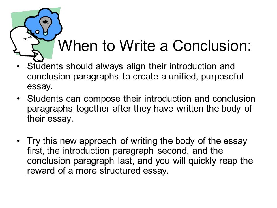 How to write a conlusion