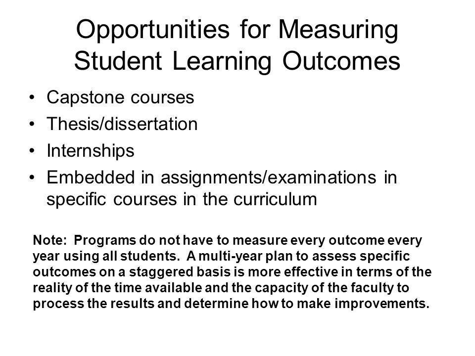 Dissertation Learning Objectives
