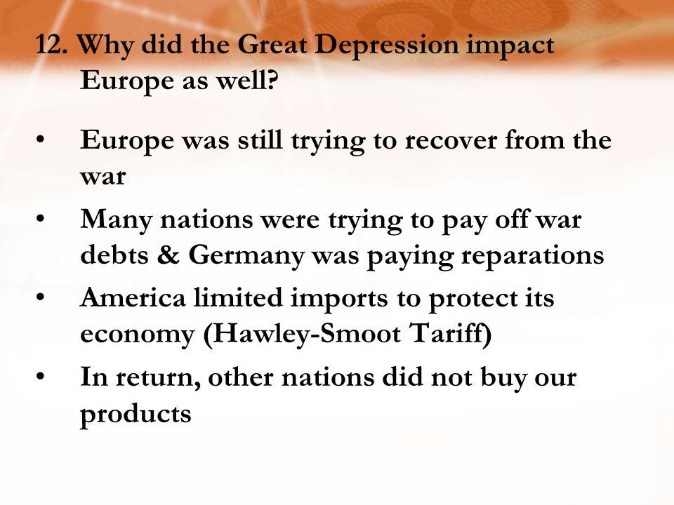 impacts of the great depression How effective was the new deal at addressing the problems of the great depression no evaluation of the new deal is complete without an analysis of roosevelt himself. impacts of the great depression How effective was the new deal at addressing the problems of the great depression no evaluation of the new deal is complete without an analysis of roosevelt himself.