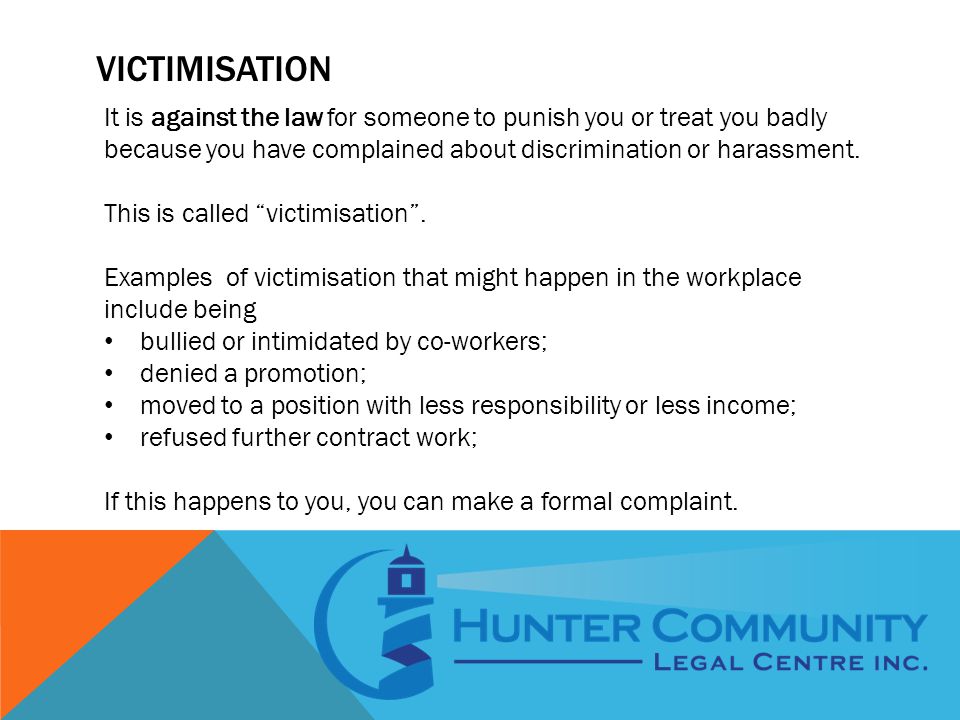 discrimination at work examples