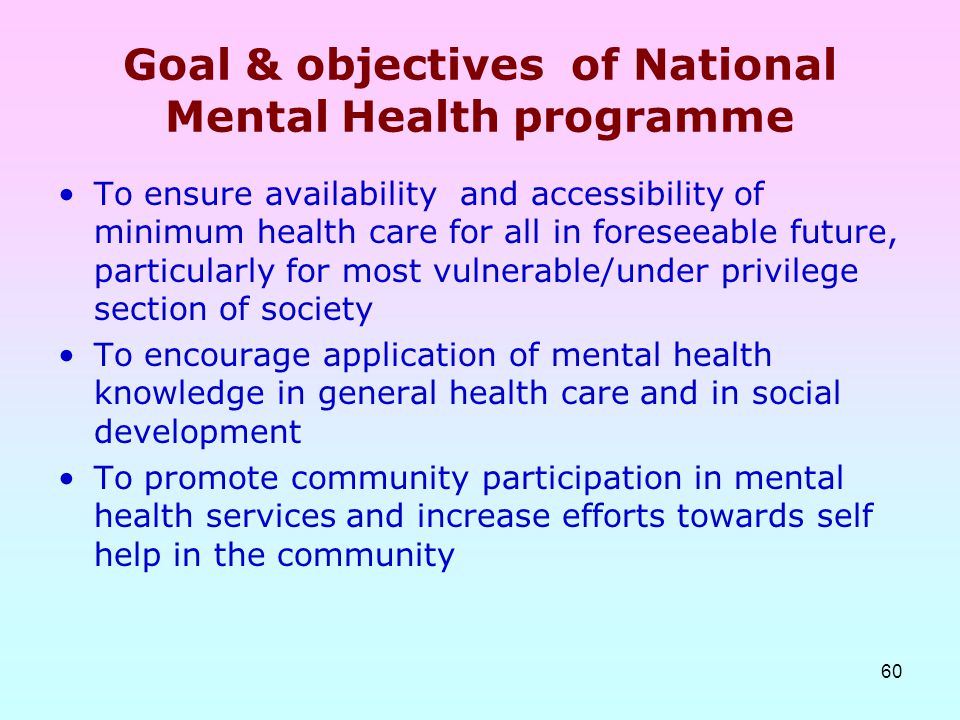 mental health programmes