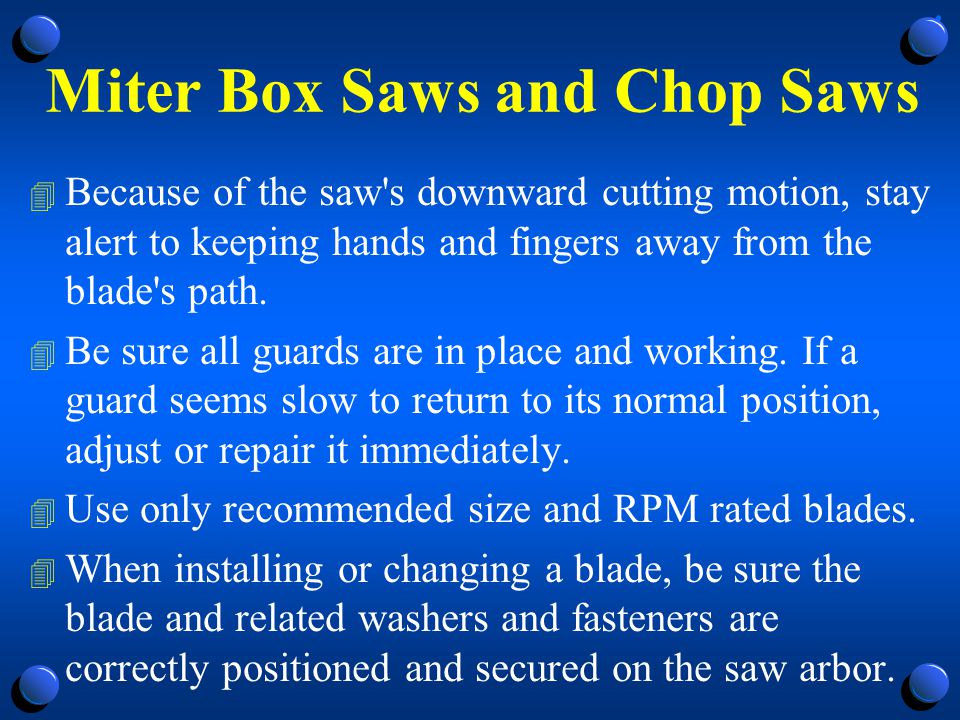 Hand And Power Tool Safety Program Ppt