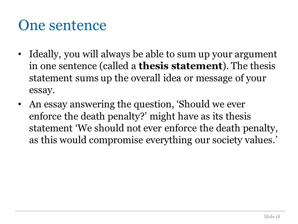 what is a thesis of an essay
