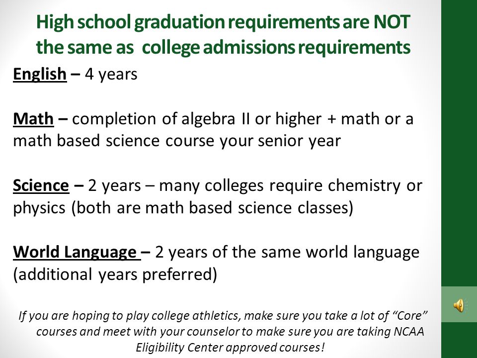 Math Is Important Class of 2016 Math Graduation Requirements Must pass both Algebra and Geometry classes Must pass both Algebra and Geometry EOC tests Must pass a third year of Math beyond Geometry Most students should take Algebra 2 as third year of Math.