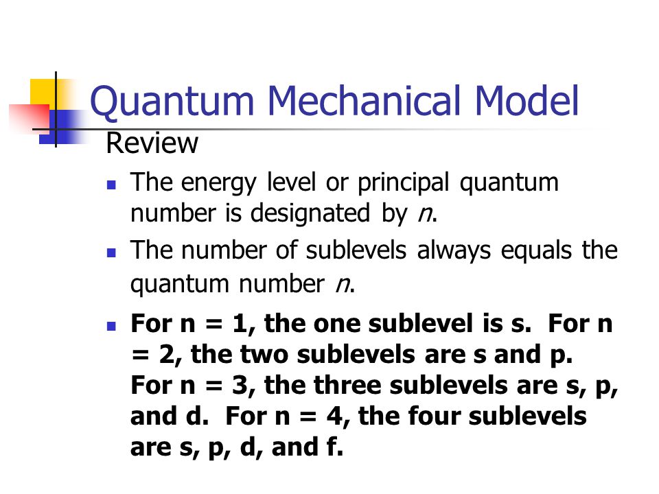 quantum mechanical model