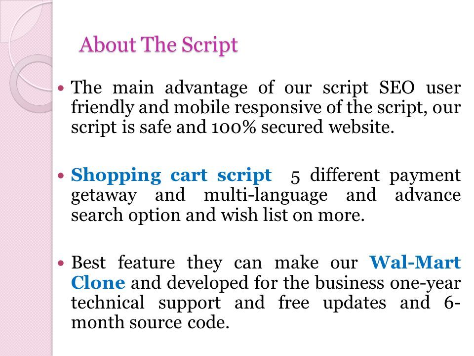 About The Script The main advantage of our script SEO user friendly and mobile responsive of the script, our script is safe and 100% secured website.