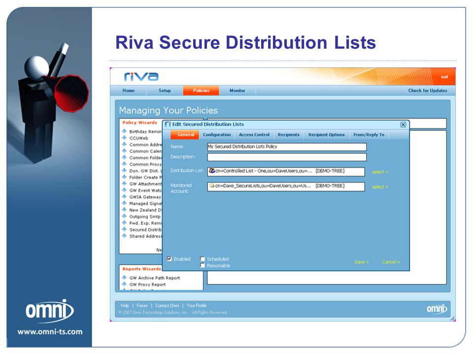 Riva Secure Distribution Lists Riva Road Map Priorities