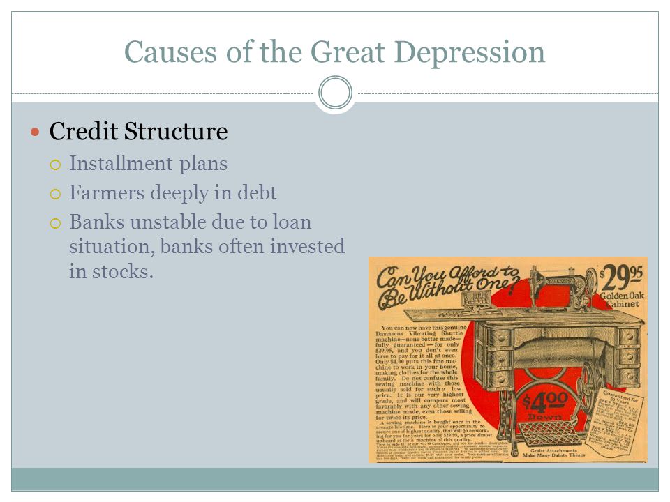 Causes Of The Great Depression