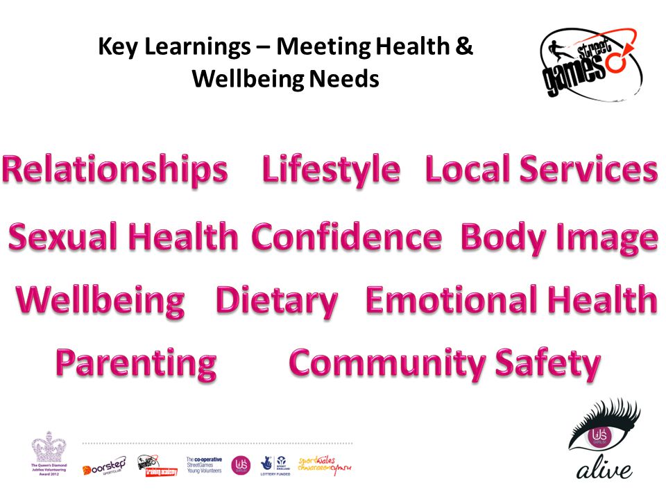 Key Learnings – Meeting Health & Wellbeing Needs