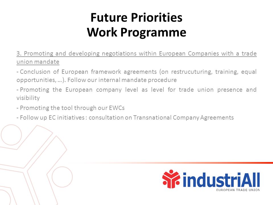 Future Priorities Work Programme 3.
