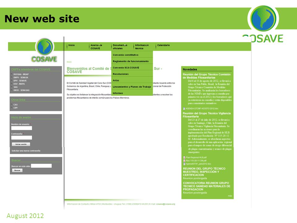 New web site August 2012
