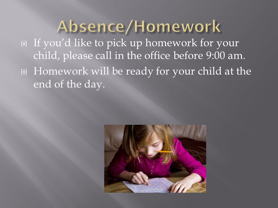  Please call the attendance line to report absences.